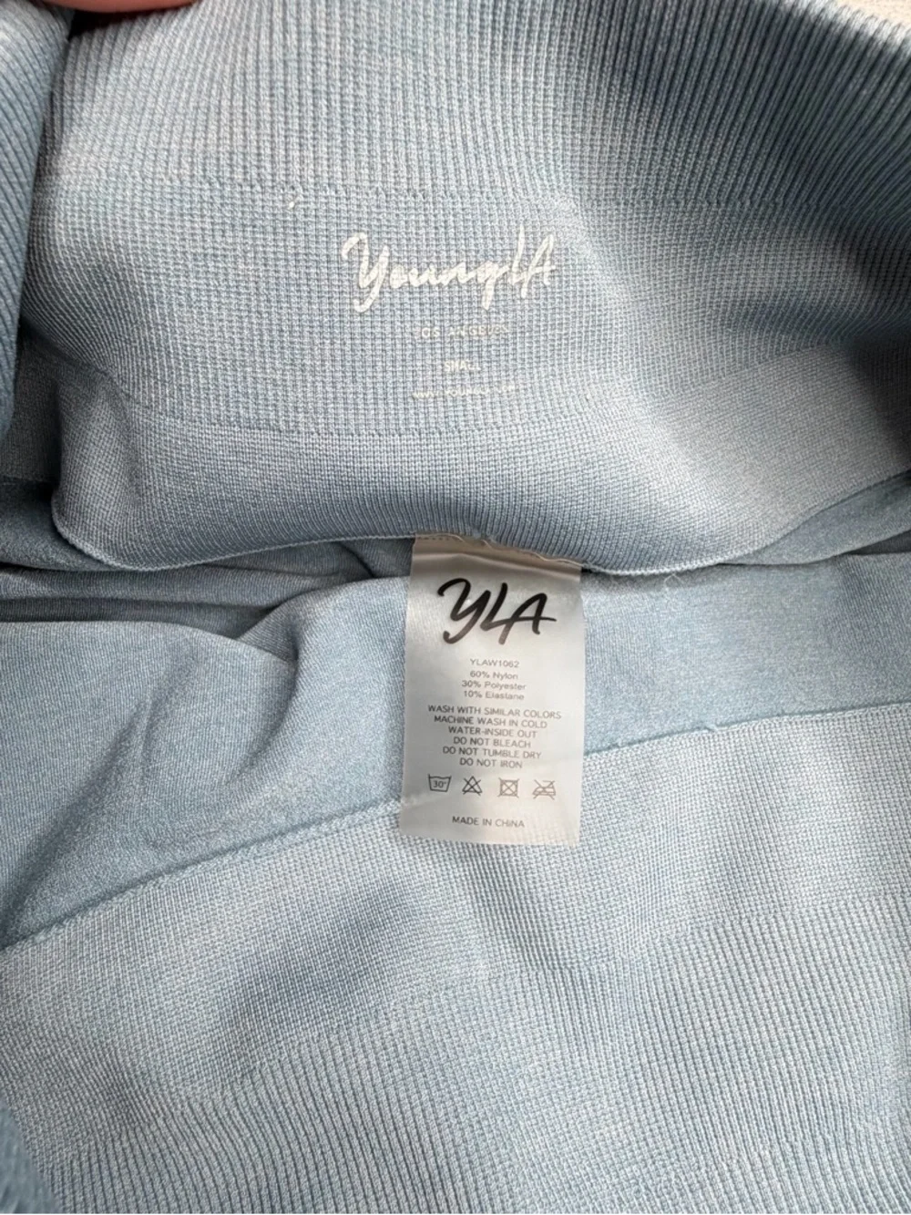YoungLA Legacy Seamless Scrunch Leggings•YLAW1062• Dusty Blue - Picture 15 of 16